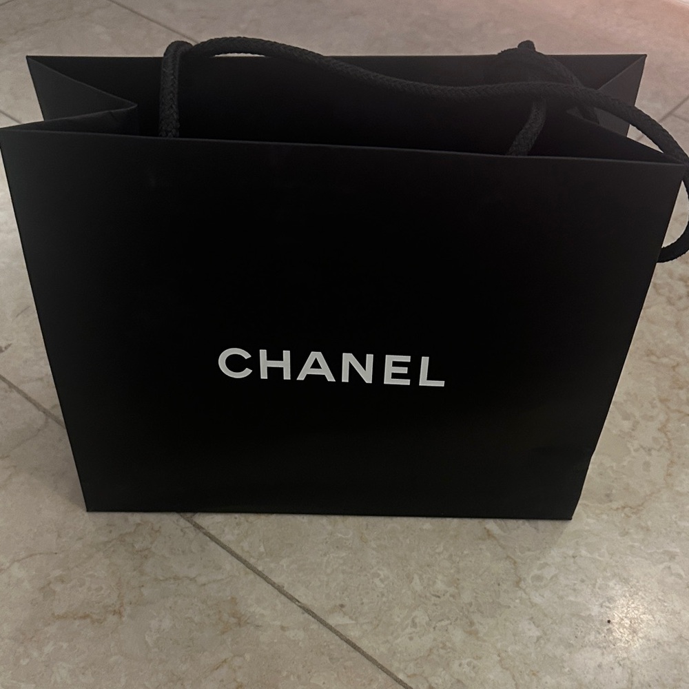 CHANEL Black and White Shopping Bag